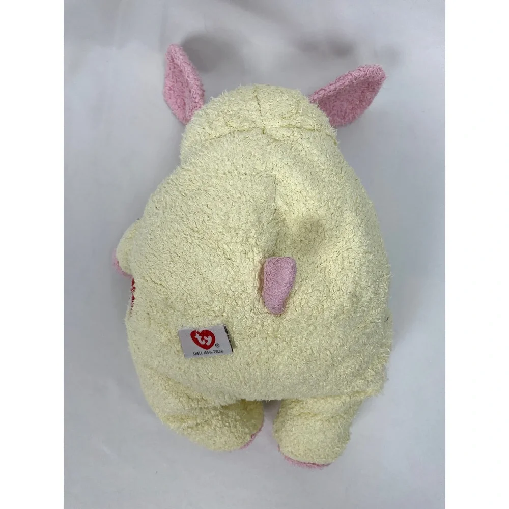 Ty Dogbaby Pillow Pals Yellow Plush Rattle Puppy Dog 12